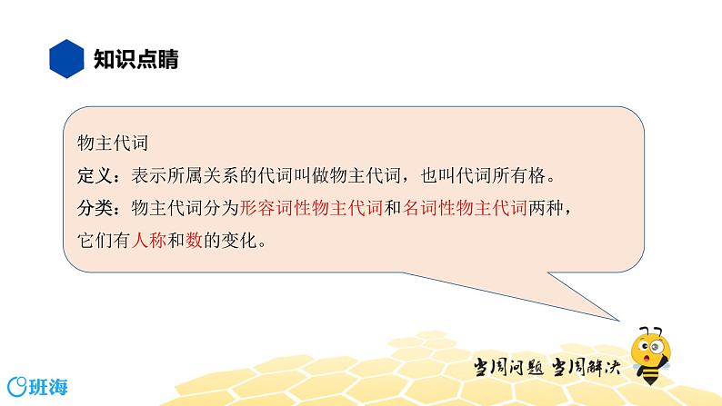 英语九年级【知识精讲】11.代词(2)物主代词 课件03