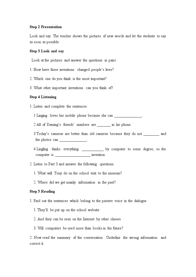 Module 9 Unit 1 教案 初中英語外研版九年級(jí)上冊(cè)（2021版）第2頁