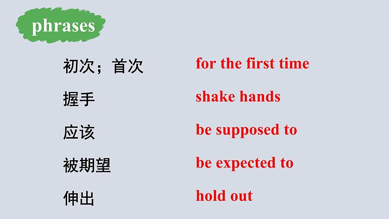 Revision of Unit 10 You 're supposed to shake hands.第7页