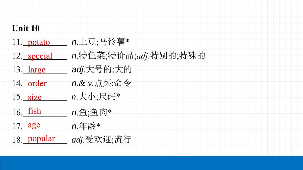 2022届初中英语一轮复习第二板块 七年级下册 第5课时 Unit 9_Unit 12 课件第5页