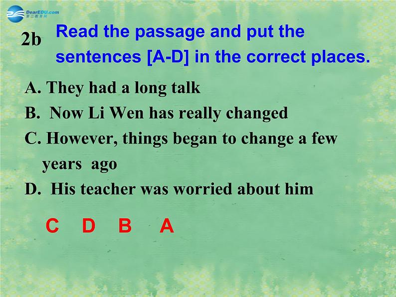 2014秋九年级英语全册 Unit 4 I used to be afraid of the dark Section B(2a-2f)课件05