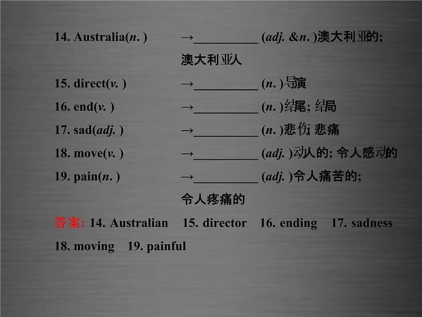 江蘇省灌云縣四隊(duì)中學(xué)九年級(jí)英語(yǔ)全冊(cè)《Unit 9 I like music that I can dance to》復(fù)習(xí)課件第4頁(yè)