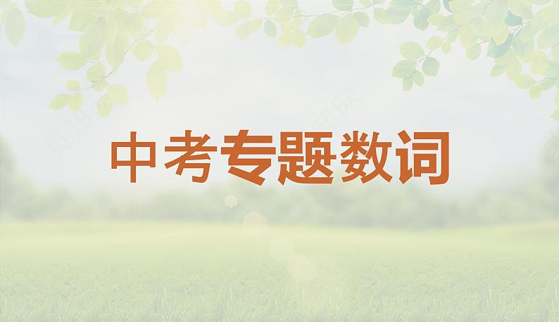 英语中考复习专题-数词课件PPT第1页