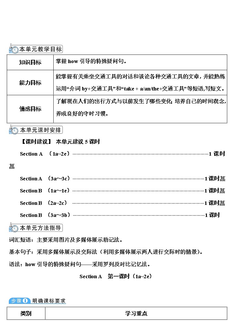 人教版英語七年級(jí)下冊(cè) Unit 3 Section A 第1課時(shí)（1a~2e） 教案第3頁