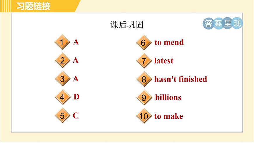 外研版八年級(jí)下冊(cè)英語(yǔ) Module3 Unit 1 Has it arrived yet 習(xí)題課件第4頁(yè)