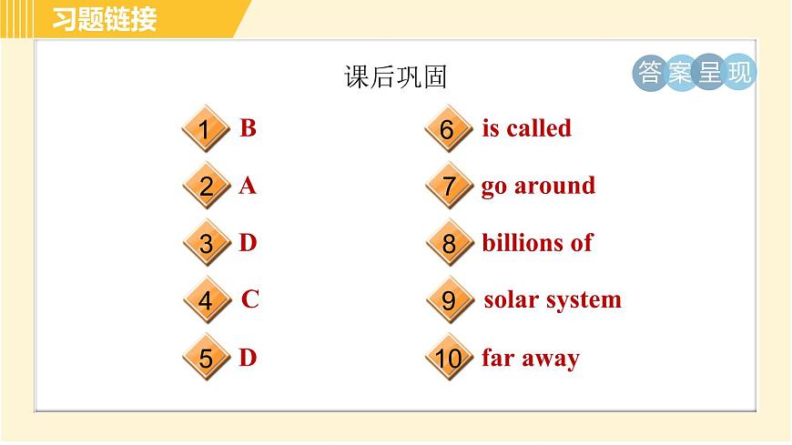 外研版八年級(jí)下冊(cè)英語(yǔ) Module3 Unit 2 We have not found life on any other planets yet. 習(xí)題課件第4頁(yè)