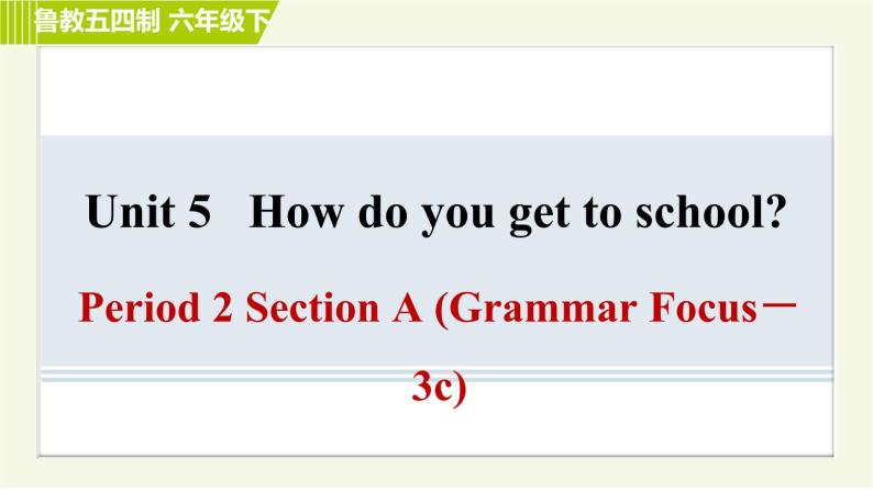 鲁教版六年级下册英语 Unit 5 Period 2 Section A (Grammar Focus－3c) 习题课件01