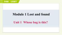 初中外研版 (新标准)Unit 1 Whose bag is this?习题课件ppt