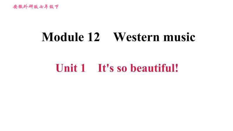 外研版七年级下册英语 Module 12 Unit 1 It's so beautiful! 习题课件001