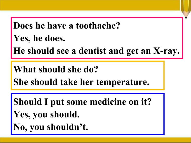 Unit 1 What's the matter？Section A 3课件PPT08