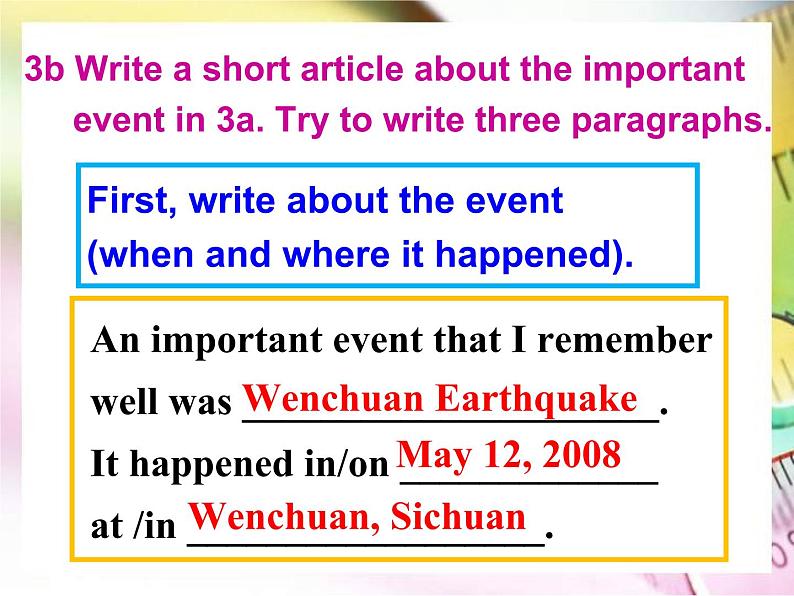 Unit 5 What were you doing when the rainstorm came Section B 2课件PPT07