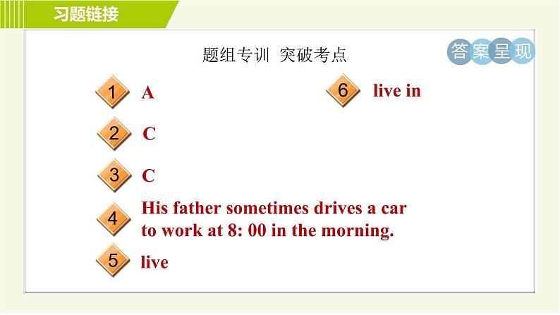 鲁教版六年级下册英语 Unit 5 Period 2 Section A (Grammar Focus-3c) 习题课件第3页