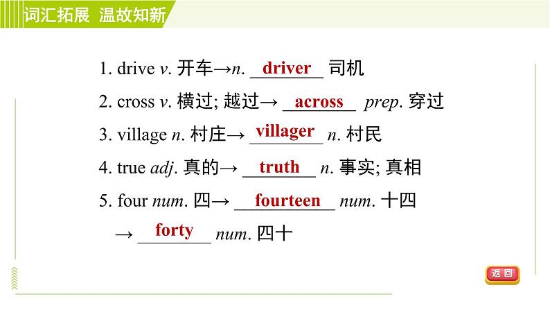 鲁教版六年级下册英语 Unit 5 Period 4 Section B(3a-Self Check) 习题课件第4页