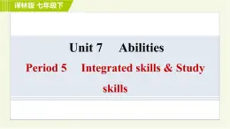 译林版七年级下册英语 Unit7 Period 5 Integrated skills & Study skills 习题课件