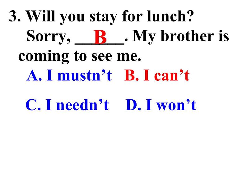 中考英语专项练习题: 单项选择题三 讲解课件第4页
