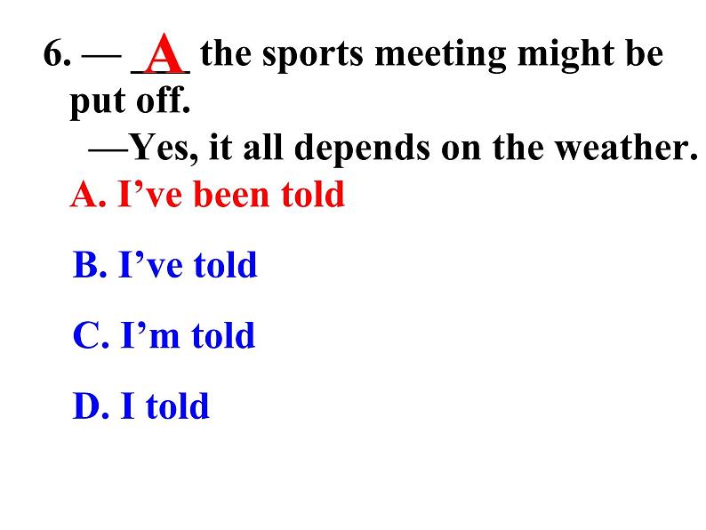 中考英语专项练习题: 单项选择题三 讲解课件第7页