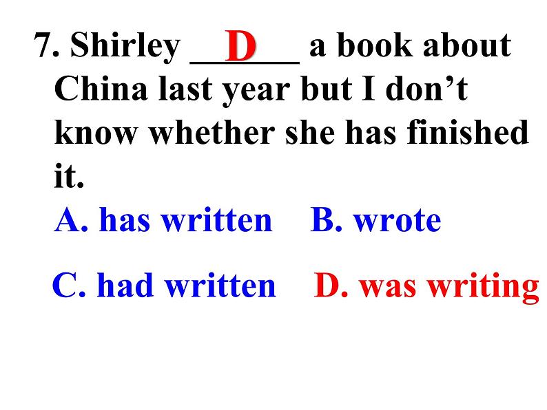 中考英语专项练习题: 单项选择题三 讲解课件第8页