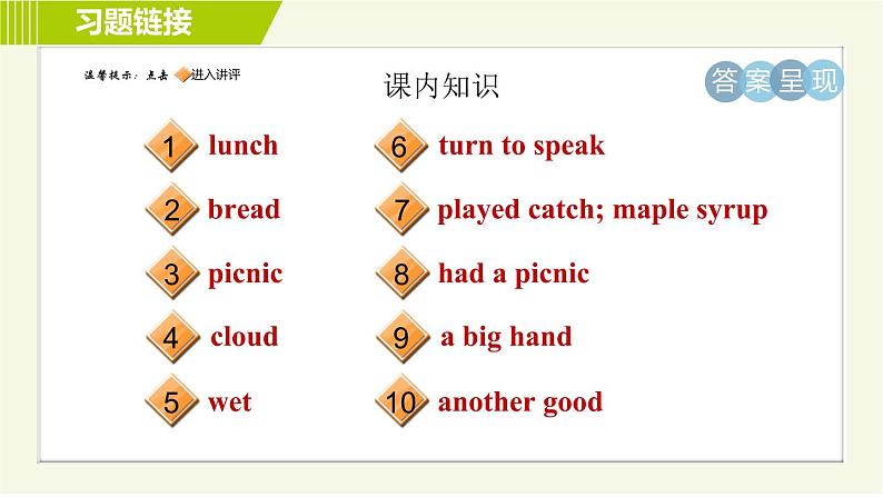 冀教版七年级下册英语 Unit6 Lesson 34 习题课件第2页