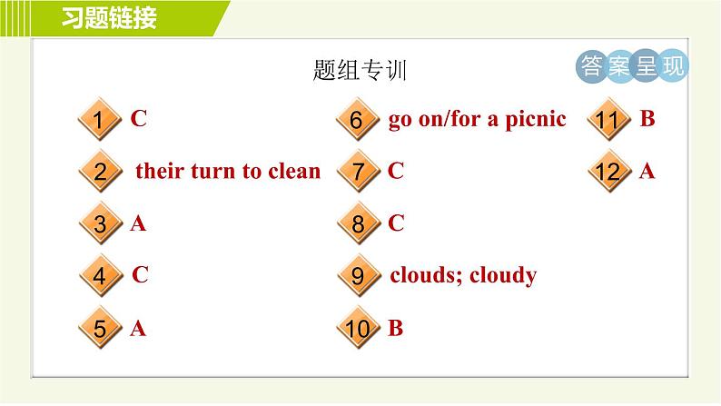 冀教版七年级下册英语 Unit6 Lesson 34 习题课件第3页