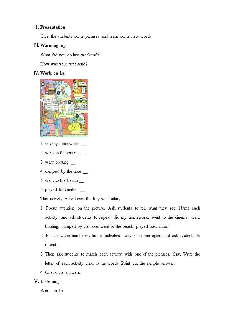 Unit 12 What did you do last weekend Section A (1a-1c)(课件+教案+练习+学案)02