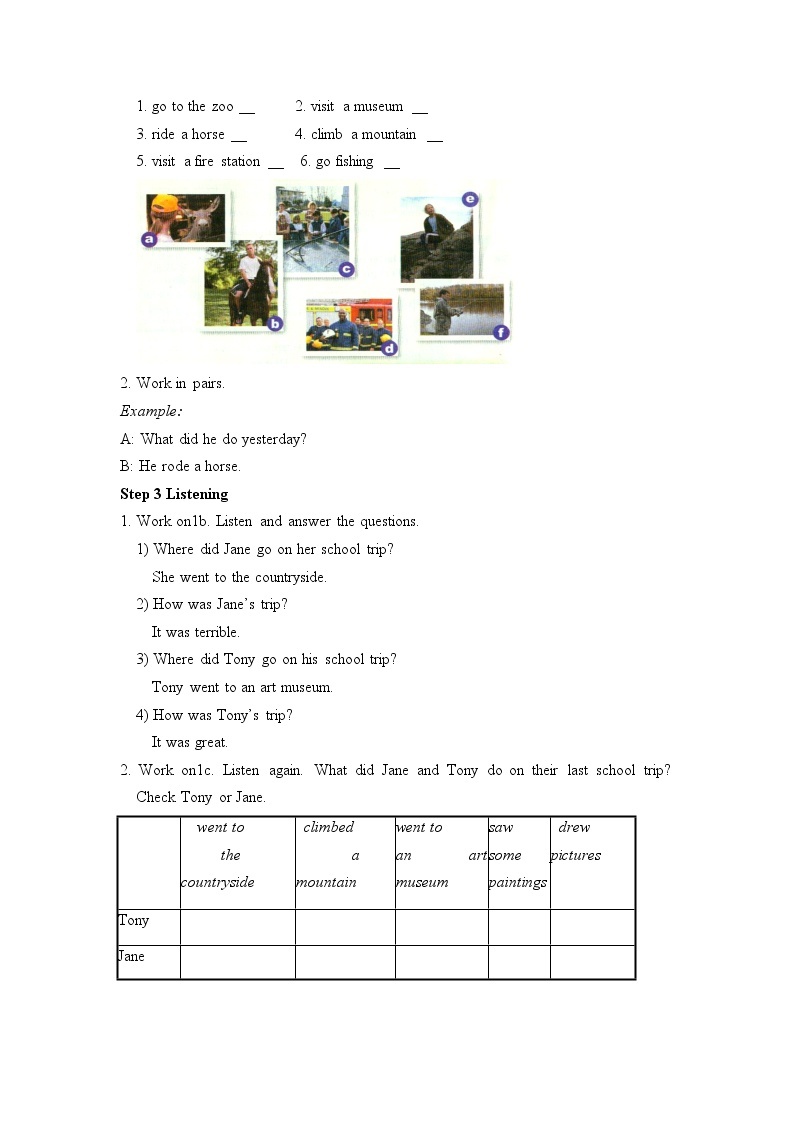 Unit 11 How was your school trip Section B (1a-1d)（课件+教案+练习+学案）02