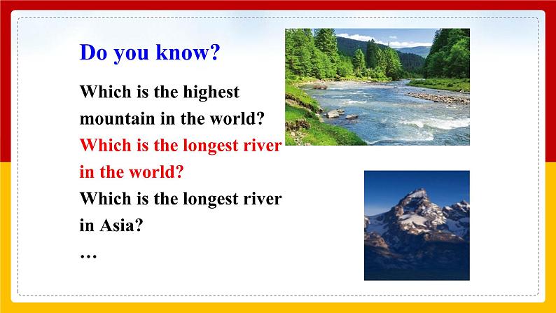 Unit 7 What’s the highest mountain in the world.Period 1(Section A 1a-2d)(课件+教案+练习+学案)06