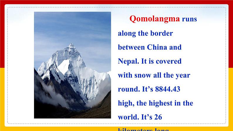 Unit 7 What’s the highest mountain in the world.Period 1(Section A 1a-2d)(课件+教案+练习+学案)07