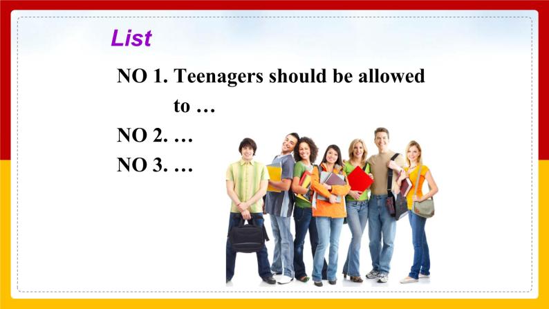 Unit 7 Teenagers should be allowed to choose their own clothes Section A 2（课件+教案+练习+学案）03
