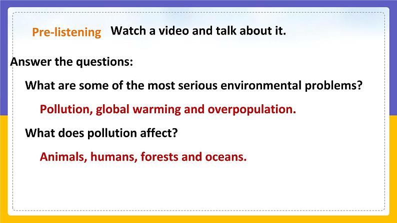 Unit 3 The environment Period 2 Reading II & Listening 课件第7页