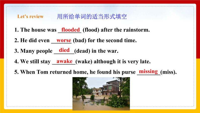 Unit 4 Natural disasters Period 4 Speaking & writing课件PPT04