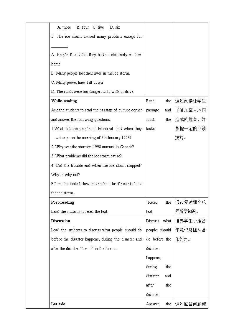 Unit 4 Natural disasters Period 5 more practice & culture corner课件PPT02