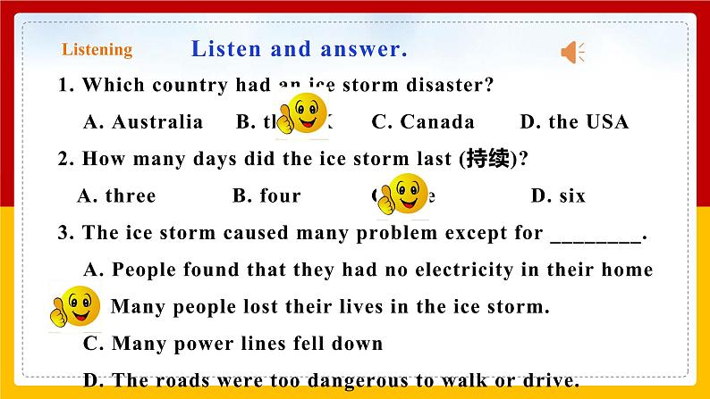 Unit 4 Natural disasters Period 5 more practice & culture corner课件PPT06