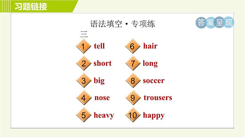 人教版七年级下册英语 Unit9 Period 3 Section A Grammar Focus 习题课件04