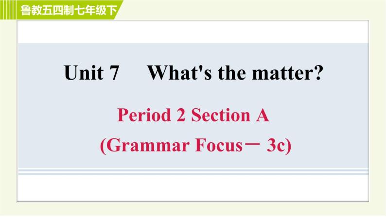 鲁教五四版七年级下册英语 Unit7 Period 2 Section A (Grammar Focus－3c) 习题课件01