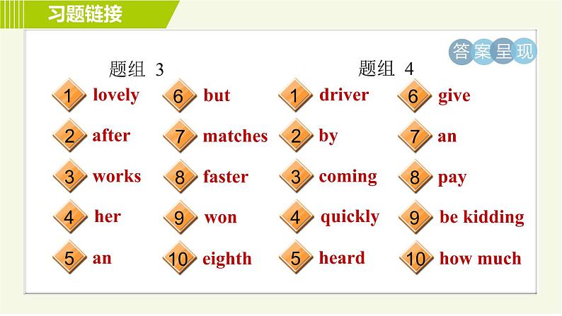 鲁教五四版七年级下册英语 专项训练 习题课件03
