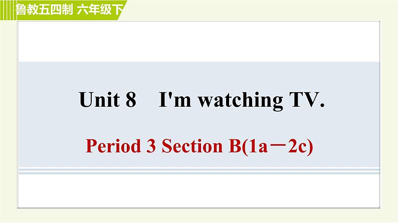 鲁教五四版六年级下册英语 Unit8 Period 3 Section B(1a-2c) 习题课件第1页