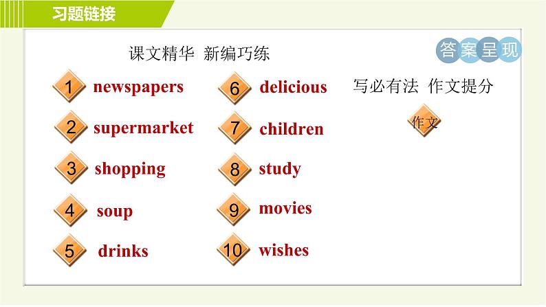 鲁教五四版六年级下册英语 Unit8 Period 4 Section B(3a-Self Check) 习题课件第3页