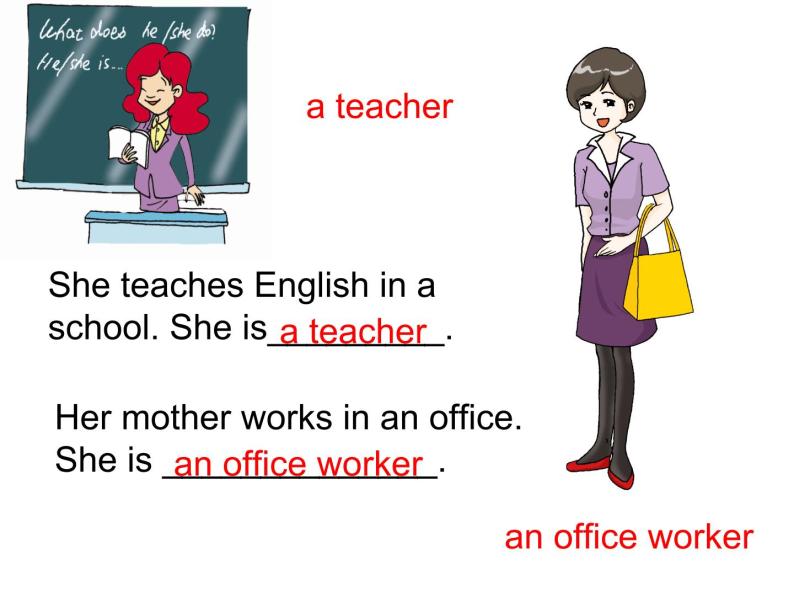 内蒙古巴彦淖尔市临河区第二中学仁爱版七年级英语上册Unit 3 topic 2 What does your mother doSection A  (共20张PPT)课件PPT05