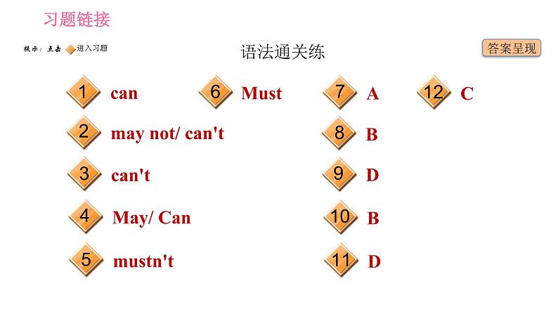 沪教牛津版七年级下册英语 Unit6 课时3 Grammar 习题课件02