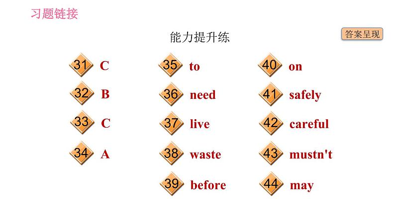 沪教牛津版七年级下册英语 Unit6 课时6 More practice~Culture corner 习题课件04