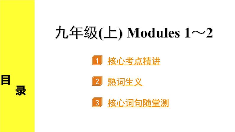 外研中考英语 17. 第一部分 九年级(上) Modules 1~2 PPT课件第1页