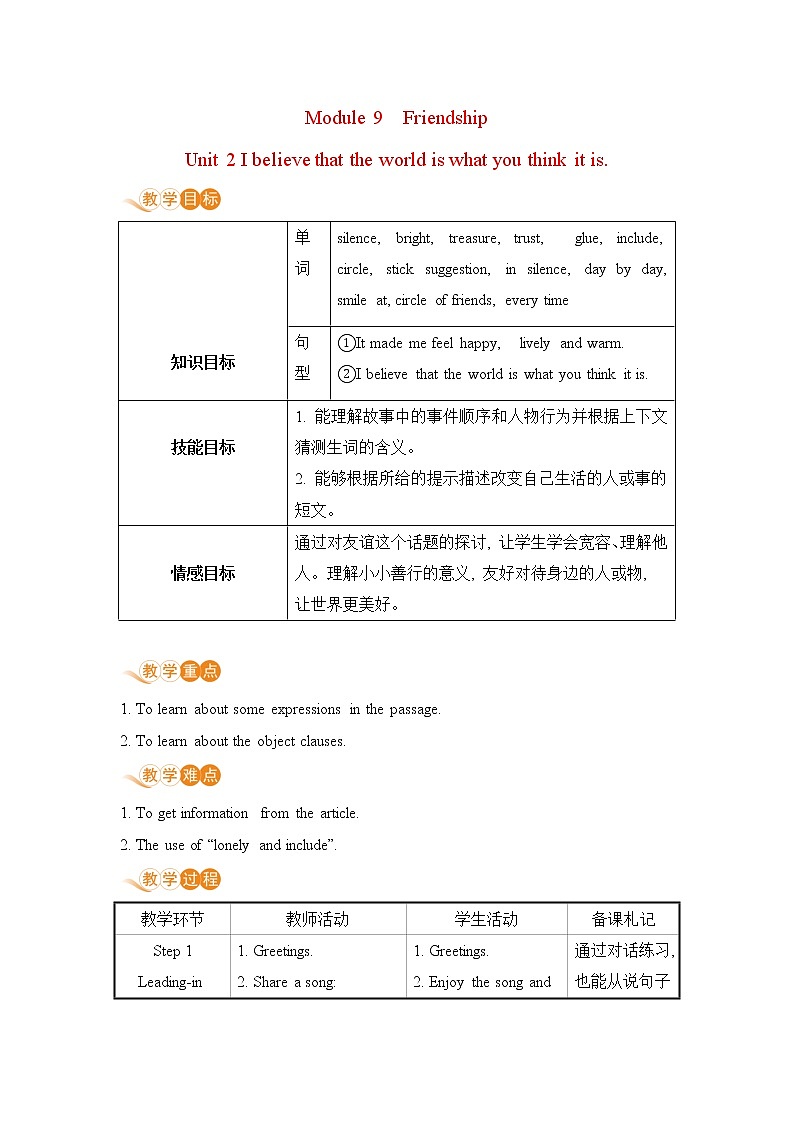 初中英语外研版八年级下册——Module 9 Unit 2【课件+教案】01