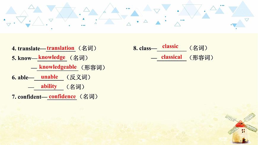教材知識梳理—八年級下冊 Units 3~4第6頁