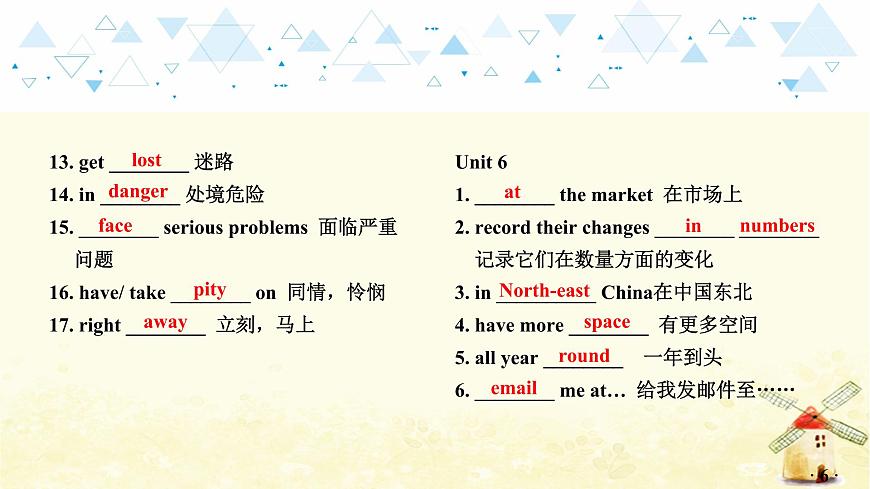 教材知識梳理—八年級上冊 Units 5~6第7頁