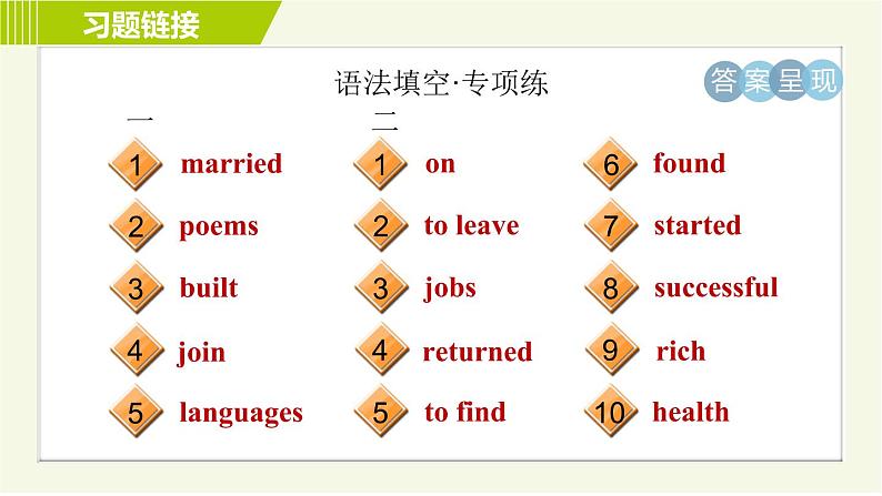 外研版七年级下册英语 Module9 Period 5 Unit 3 A 习题课件第5页