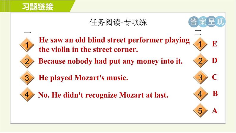 外研版七年级下册英语 Module12 Period 2 Unit 1 A 习题课件第4页
