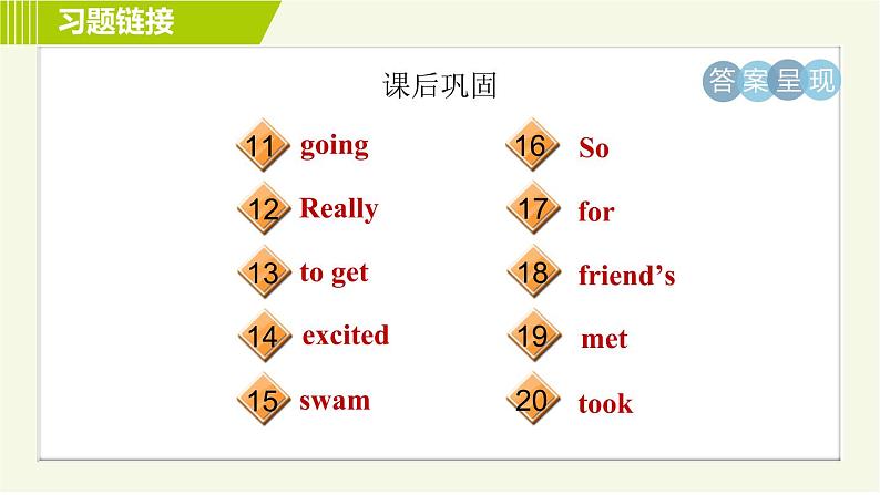 外研版七年级下册英语 Module10 习题课件05