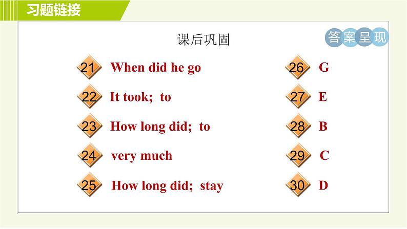 外研版七年级下册英语 Module10 习题课件06