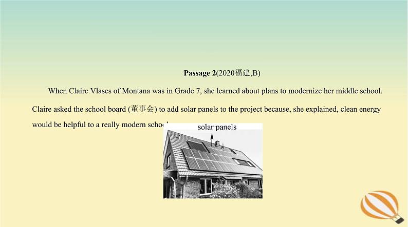 中考英语总复习15专题十五选择型阅读PPT课件(福建专用)07