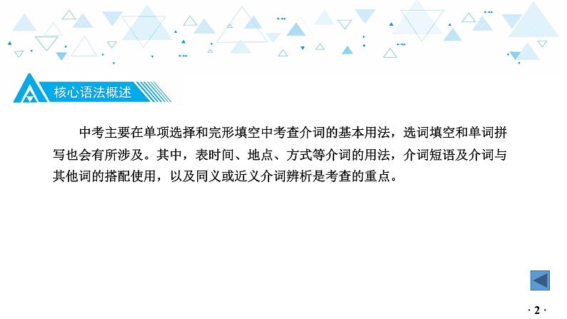 中考英语总复习语法专项复习—介词课件第3页